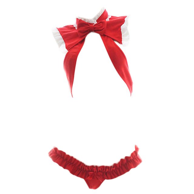 Blusa navideña abierta y espalda abierta juego de roles ropa interior regalo de cumpleaños