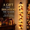 thumbnail image 5 of Clearance! Glowing Christmas Door Hanger, Light-Up Rustic Quilted Christmas Wreath, Christmas Decoration, Gift (Snowman), 5 of 5