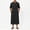 c01Black, variant on USNSM Thobe for Men Solid Color Short Sleeve Kaftan Thobe Button Down Long Gown Caftan with Pockets Black XXXL