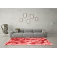 thumbnail image 3 of Ahgly Company Machine Washable Indoor Square Abstract Red Modern Area Rugs, 3' Square, 3 of 4