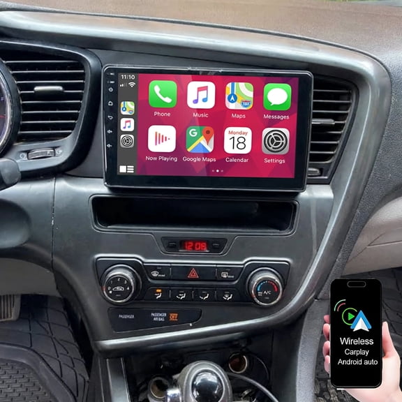 Dexico Android 13 Car Stereo for Kia Optima K5 2011-2015 with Wireless Carplay Android Auto, 9 inch Touchscreen Car Radio Support Bluetooth WiFi GPS Navigation FM/RDS Backup Camera