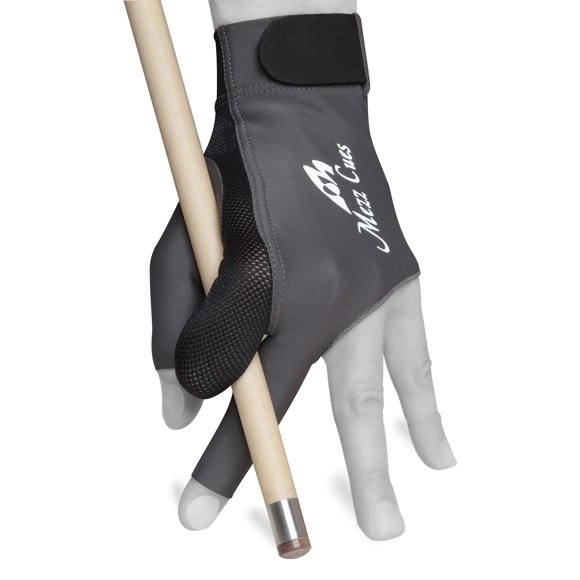 MEZZ Premium Billiard Glove - Fits Either Hand (Small/Medium, Grey)