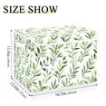 thumbnail image 5 of Yayeee Collapsible Cube Storage Bin with Lid Fabric Closet Decorative Basket with Handles, Green Leafy Pattern, 5 of 7
