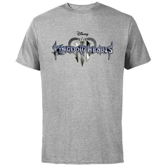 Disney Kingdom Hearts III Logo - Short Sleeve Cotton T-Shirt for Adults - Customized-White