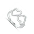 thumbnail image 4 of Criss Cross Heart Infinity Promise Love Ring 925 Sterling Silver Band Jewelry Female Male Size 5, 4 of 4