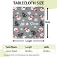 thumbnail image 2 of Gray Christmas Snowman Pattern Square Fitted Tablecloth with Elastic Edge,Square Table Cover,Washable Elastic Table Cover for Home Kitchen Party Decor 34"x34", 2 of 6