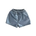 thumbnail image 2 of Kids Shorts Kids Classic Solid Denim Shorts Summer Breathable Soft Blue 6-9 Months, 2 of 4