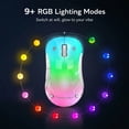 thumbnail image 4 of Wireless Mouse, Customizable Mouse Shell, Rechargeable with 9-Color Backlight, 1400 DPI, 2.4G USB, 5 Buttons, Long Battery Life, Wide Compatibility for PC, Laptop, Mac, PS5, and Tablet(Blue), 4 of 11