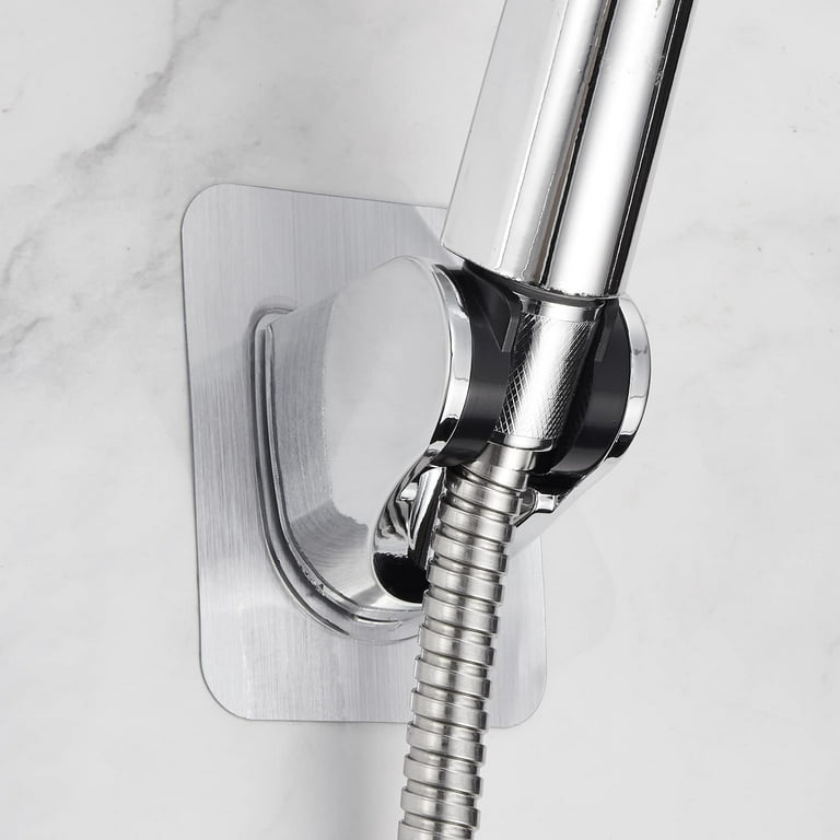 1pc Shower Head Holder Wall Mount Adhesive Adjustable Handheld Shower Wand  Holder No Drilling Wall Mount Bracket