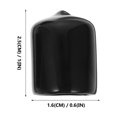 thumbnail image 2 of 1 Set 100 unids Tapas de goma de goma Cubiertas de pernos flexibles Protectores de rosca (negro), 2 of 5