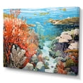 thumbnail image 2 of Designart "The Kingdom Of Coral And Anemones III" Coastal Coral Under Water Canvas Art Print, 2 of 7
