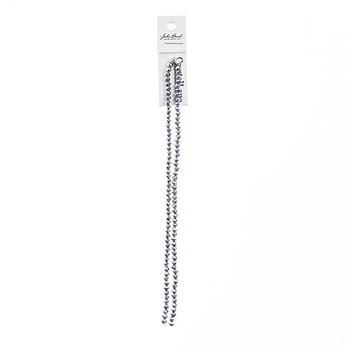 110pcs Crystal Lane DIY Rondelle 7in 3x4mm Opaque Silver Iris 2 Strand glass bead for Jewelry Making, DIY Crafts & Decorations