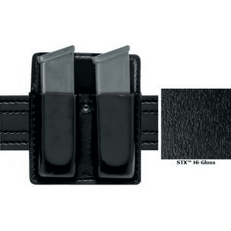 SAFARILAND 79 Slimline Open Top Double Magazine Pouch Finish: STX High Gloss Black for Belt Gun Fit: Glock
