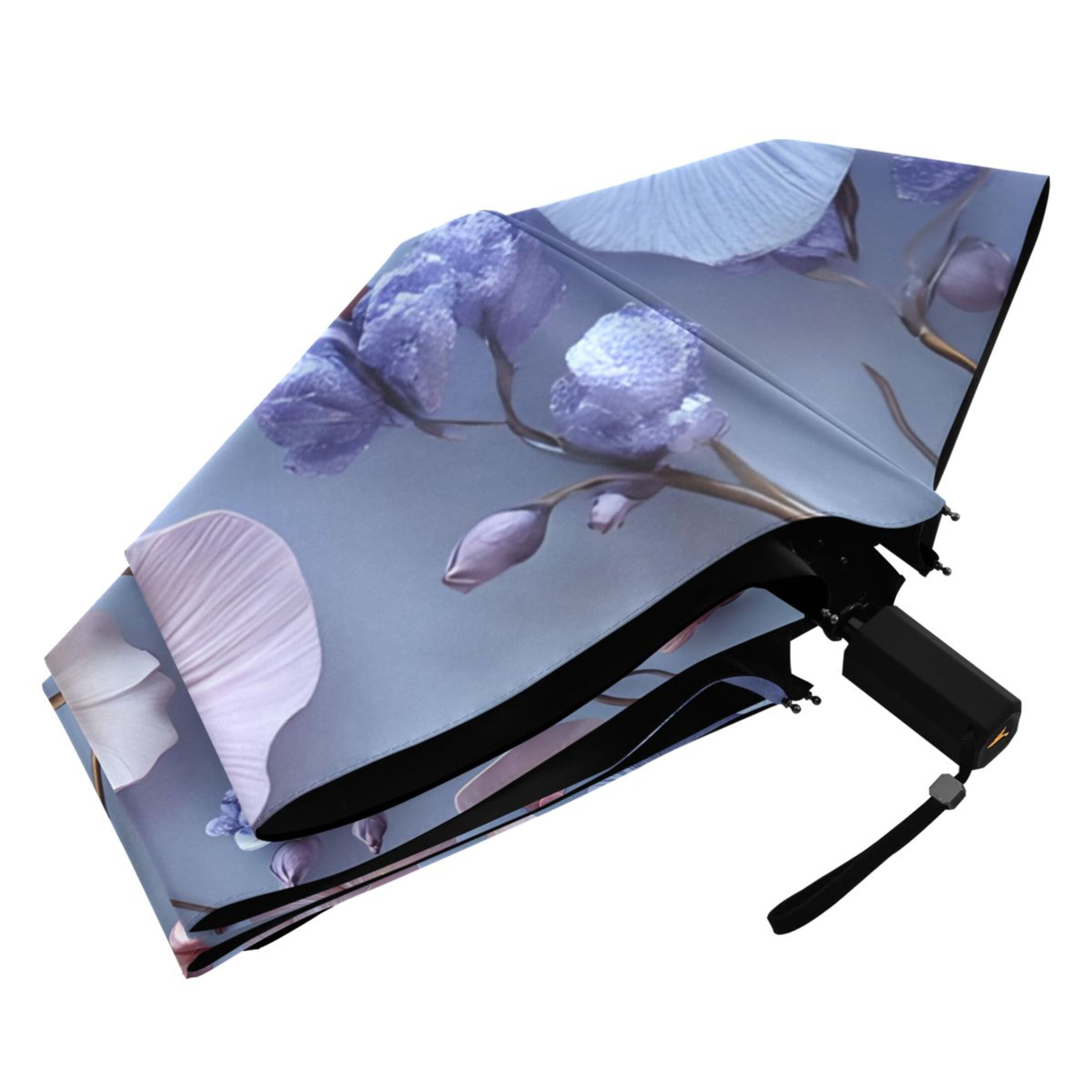 ALAZA Flower-a8 UPF 50+ Compact Folding Umbrella for Rain Travel Umbrella Packable