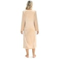 thumbnail image 3 of EFINNY Women's Soft Velvet Nightgowns Robe Long Sleeve Full Length Sleepdress Square Collar Sleepwear Autumn Winter Warm Bathrobe Nightdress,S-XXL, 3 of 6