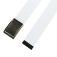 thumbnail image 4 of Mile High Life Canvas Web Belt | Cut to fit up to 52" | Flip-Top Matte Silver Nickel Buckle (White ), 4 of 7