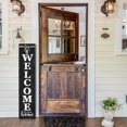 thumbnail image 4 of MODE HOME Solid Wood Farmhouse Welcome Sign for Front Porch, 47x10 Inch Large Farmhouse Style Rustic Welcome Sign Stand for Front Door or Entryway (Black), 4 of 9