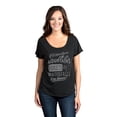 thumbnail image 2 of Thread Tank Mountains Hikes Waterfall Women's Relaxed Slouchy Dolman T-Shirt Tee Heather Black X-Large, 2 of 4
