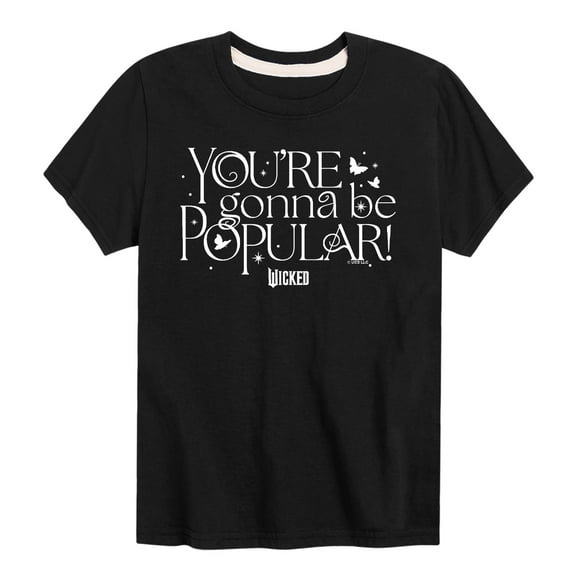 Wicked - You'Re Gonna Be Popular - Boys Toddler and Youth Short Sleeve Graphic Tee