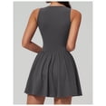 thumbnail image 6 of PISONIC Deep V-Neck Tennis Dress with Built in Shorts and Bra Athletic Dress for Women Summer Golf Workout Dress with Pockets, 6 of 7