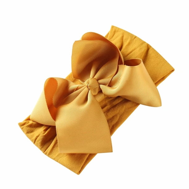 Wide Nylon Newborn Headband Knotted Bow Hair Band Braid Bows Baby Hair Accessories for Infants3 He Qiyong unisex
