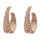 thumbnail image 2 of Fiudx Aros de Diamantes, Elegante Diseño Redondo Brillante, Accesorio Dorado Brillante, Versátiles para Uso Casual o Formal, Regalo Ideal para Amigos o Cumpleaños, Joyería Elegante y Compacta., 2 of 6