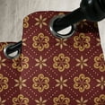 thumbnail image 3 of Ambesonne Abstract Grommet Curtain, Dotted Flowers Pattern, 50" x 108", Maroon Pale Brown, 3 of 6