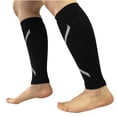 thumbnail image 1 of Protector de piernas reflectante para correr de noche, protección de compresión a presión, color negro, para deportes, baloncesto, fútbol, 1 of 5