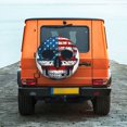 thumbnail image 6 of Logiee American Flag Skull Print Spare Tire Cover, Universal Wheel Protectors,Waterproof Dust-Proof UV Sun Wheel Tire Cover,Fit for SUV, RV, Travel Trailer, Truck-17 inch, 6 of 6