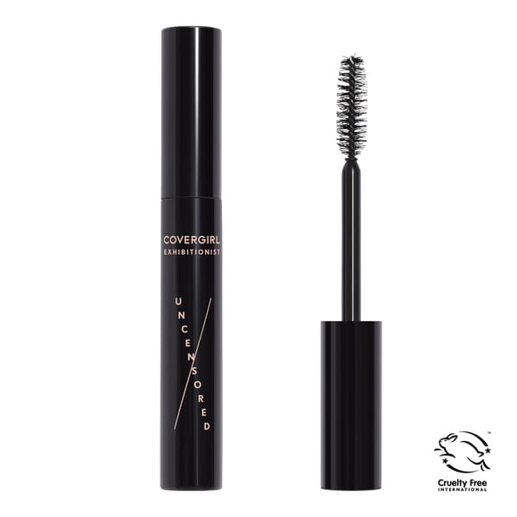 Covergirl Exhibitionist Uncensored Mascara, Waterproof, Long-Lasting, Infused with Coconut and Jojoba Oils, No Flaking or Smudging, 100% Cruelty-Free