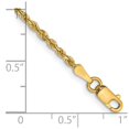 thumbnail image 2 of 14k Yellow Gold Anklet 10 inch 2 mm Diamond-cut Quadruple Rope Lobster Clasp, 2 of 2