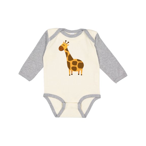 Inktastic Giraffe Jungle Zoo Animal Boys or Girls Long Sleeve Baby Bodysuit