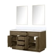 thumbnail image 3 of Abbey 80 in W x 22 in D Black Oak Double Bath Vanity, Cultured Marble Top, Faucet Set, and 36 in Mirrors, 3 of 8