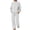 White #116, variant on Women's 2 Piece Lounge Set Mock Neck Sweatshirt and Wide Leg Pants Relaxed Casual Fall Fleece Matching Outfit Set