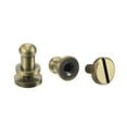 thumbnail image 1 of Unique Bargains 10 Set 5mm Solid Brass Round Head Stud Screw Rivets for DIY Leather Belt Wallet Handbag Decoration, Bronze Tone, 1 of 5