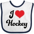 thumbnail image 3 of Inktastic I Love Hockey Girls Baby Bib, 3 of 4