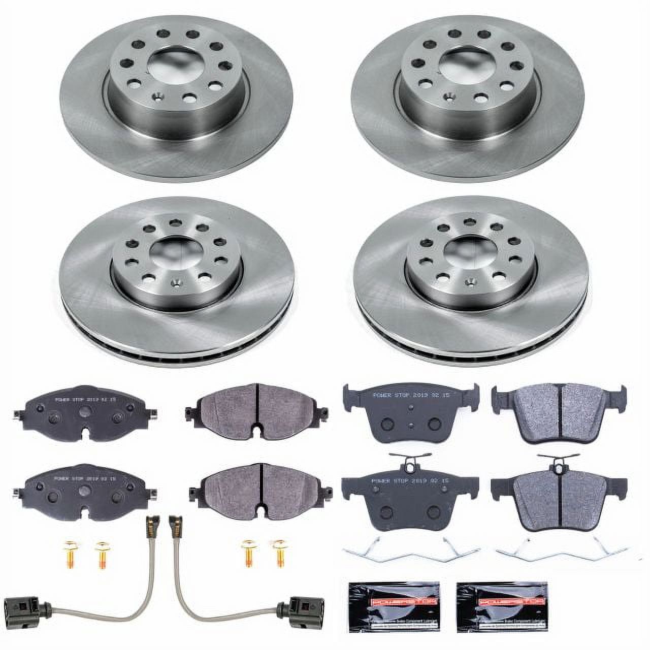 Power Stop Front and Rear Track Day Brake Pad and Rotor Kit TDSK7111