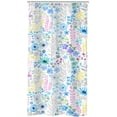 thumbnail image 6 of Small Stall RV Blue Floral Shower Curtain for Bathroom Decor 36Wx72H Boho Wildflower Watercolor Plant Leaves Botanical for Girls Art Printed Fabric Polyester Waterproof 7 Pack Plastic Hooks, 6 of 6