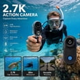 thumbnail image 2 of 2.7K Mini WiFi Action Camera, Thumb POV Portable Body Cam Wearable Video Recorder, IPX7 Waterproof Underwater Camcorder DV for Sport Travel Daily - White, 2 of 10