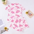thumbnail image 4 of VNKIDY Women's Pajamas Turtle Print 2 Piece Pajama Set Short Sleeve Button Front Lapel Top Elastic Waisted Shorts Loungewear Set For Home Relaxation Leisure Pjs, 4 of 7