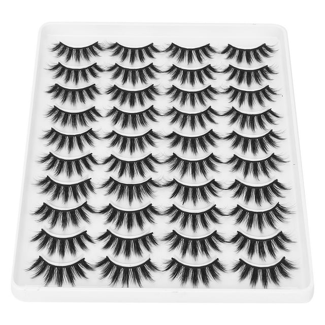 20 pares de pestañas postizas profesionales, suaves, largas y densas, maquillaje reutilizable, pestañas postizas Set06