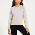 thumbnail image 6 of Girls Quick Dry Sun Sports Shirts Letter Print Raglan Long Sleeve Crew Neck Athletic Tops Fall Workout T-Shirts, 6 of 8