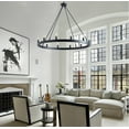 thumbnail image 4 of Aiwen Modern Adjustable Chain Height Oversize Wagon Wheel Chandelier with 12 Lights, 4 of 8