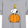 thumbnail image 3 of Peanuts - Snoopy Woodstock Pumpkin - Women's Oversized T-Shirt, 3 of 6