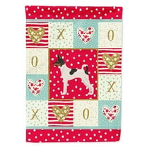 Carolines Treasures CK5899GF Toy Fox Terrier Love Flag Garden Size Small multicolor
