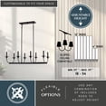 thumbnail image 6 of Durham 8-Light 36 in. Wide Matte Black Transitional Candle Kitchen Island Pendant Fixture, LED Compatible, Adjustable Height, Hanging Ceiling Linear Chandelier for Dining Table, Entryway, Foyer, 6 of 12