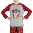 thumbnail image 3 of Harry Potter Boys' Hogwarts Houses Crest Plaid Raglan 2PC Pajama Set - Gryffindor Hufflepuff Ravenclaw Slytherin, 3 of 5