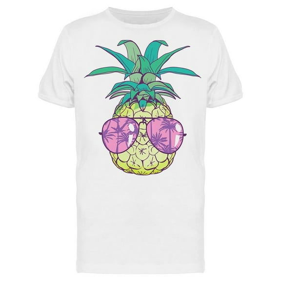 Pineapple Sunglasses Reflection T-Shirt Men -Image by Shutterstock, Male Small