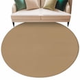 thumbnail image 2 of Pure Khaki Round Area Rug 7 FT, Non Slip Living Room Area Carpet, Simple Solid Color Washable Soft Circular Rug Non-Shedding Floor Carpet for Bedside Office Play Room Classroom, 2 of 9