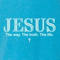 thumbnail image 5 of Wild Bobby Jesus the Way. The Truth. The Life Inspirational/Christian Women Tri-Blend Racerback Tank Top, Vintage Turquoise, Small, 5 of 5